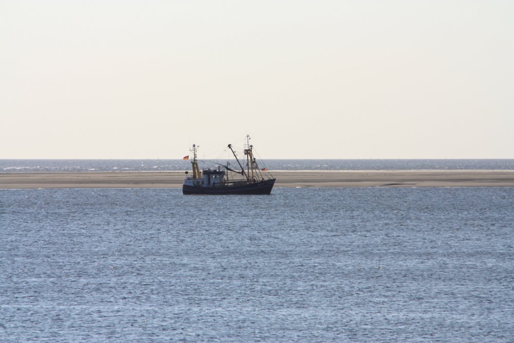 Kutter im Wattenmeer vor Borkum